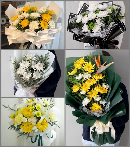 山东烟台蓬莱市北沟镇孙陶村白事花束代送